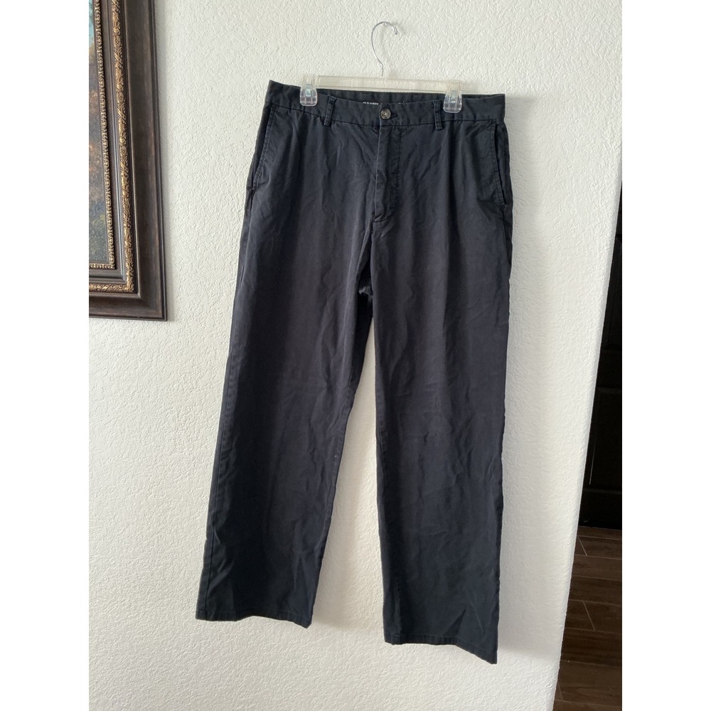Old Navy Baggy Rotation Chino Pants 36x36 Black Built-In Flex Wide Leg Mens